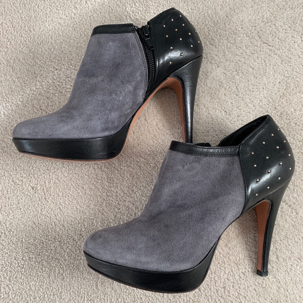 Mocca suede studded booties - Picture 5 of 6